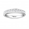 FlyerFit® 18K White Gold Channel  Wedding Band