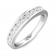 FlyerFit® 18K White Gold Channel  Wedding Band