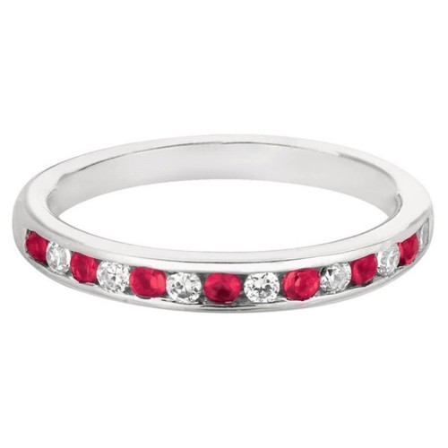 FlyerFit&reg; 18K White Gold Anniversary Bands