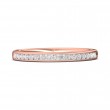 FlyerFit® 18K Pink Gold Channel  Wedding Band