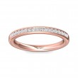 FlyerFit® 18K Pink Gold Channel  Wedding Band