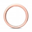 FlyerFit® 18K Pink Gold Channel  Wedding Band