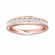 FlyerFit® 18K Pink Gold Channel  Wedding Band