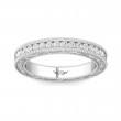 FlyerFit® 18K White Gold Vintage Wedding Band