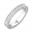 FlyerFit® 18K White Gold Vintage Wedding Band