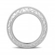 FlyerFit® 18K White Gold Vintage Wedding Band
