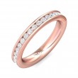 FlyerFit® 18K Pink Gold Eternity Wedding Band