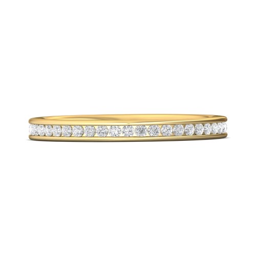 FlyerFit&reg; 18K Yellow Gold Eternity Wedding Band