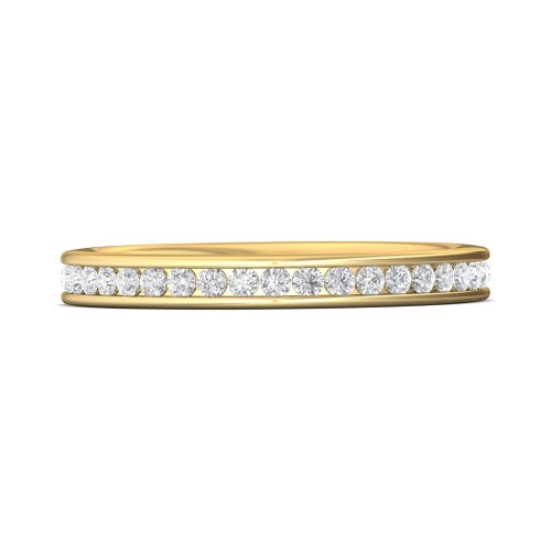 FlyerFit&reg; 18K Yellow Gold Eternity Wedding Band