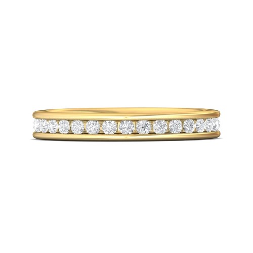 FlyerFit&reg; 18K Yellow Gold Eternity Wedding Band