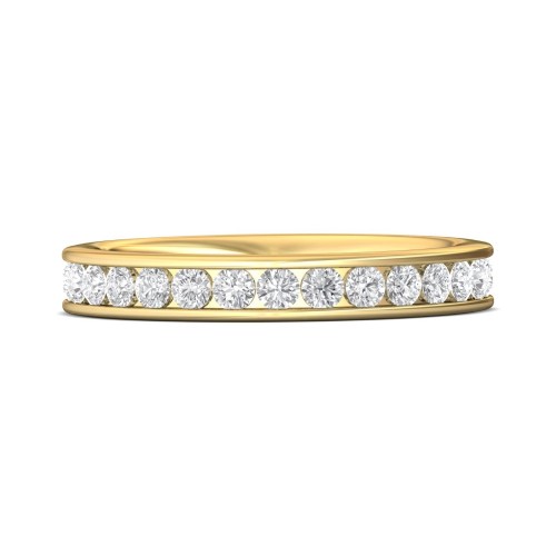 FlyerFit&reg; 14K Yellow Gold Eternity Wedding Band