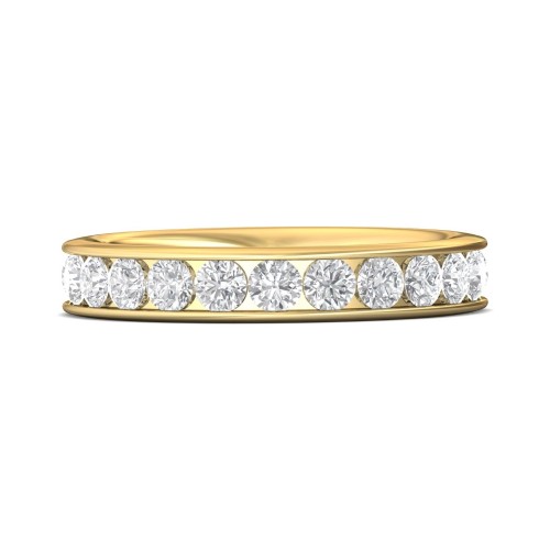 FlyerFit&reg; 14K Yellow Gold Eternity Wedding Band