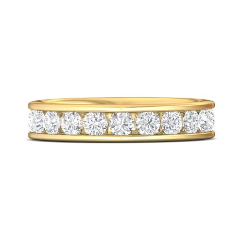 FlyerFit&reg; 14K Yellow Gold Eternity Wedding Band