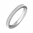 FlyerFit® 18K White Gold Eternity Wedding Band