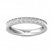 FlyerFit® 18K White Gold Eternity Wedding Band