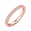 FlyerFit® 18K Pink Gold Eternity Wedding Band