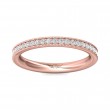 FlyerFit® 18K Pink Gold Eternity Wedding Band
