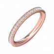 FlyerFit® 18K Pink Gold Eternity Wedding Band