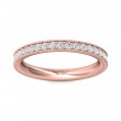 FlyerFit® 18K Pink Gold Eternity Wedding Band