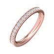 FlyerFit® 18K Pink Gold Eternity Wedding Band