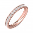 FlyerFit® 18K Pink Gold Eternity Wedding Band