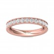 FlyerFit® 18K Pink Gold Eternity Wedding Band