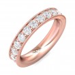 FlyerFit® 18K Pink Gold Eternity Wedding Band