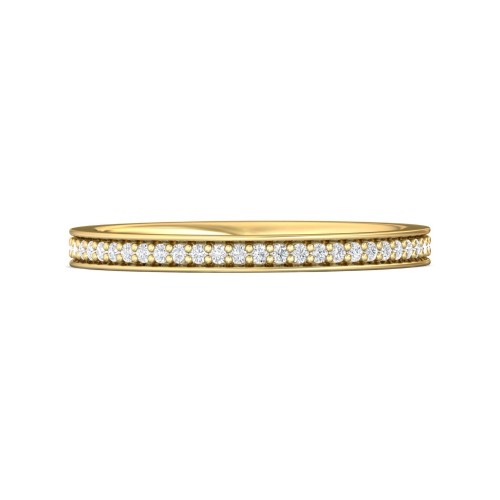 FlyerFit&reg; 14K Yellow Gold Eternity Wedding Band