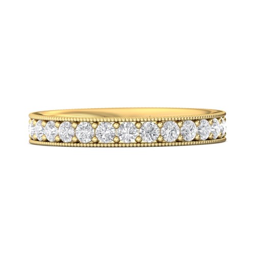 FlyerFit&reg; 18K Yellow Gold Eternity Wedding Band