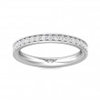 FlyerFit® 18K White Gold Eternity Wedding Band