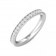FlyerFit® 18K White Gold Eternity Wedding Band