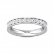 FlyerFit® 14K White Gold Eternity Wedding Band