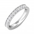 FlyerFit® 14K White Gold Eternity Wedding Band