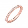 FlyerFit® 18K Pink Gold Eternity Wedding Band