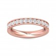 FlyerFit® 18K Pink Gold Eternity Wedding Band