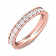 FlyerFit® 18K Pink Gold Eternity Wedding Band