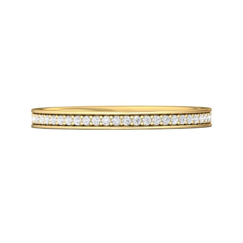 FlyerFit&reg; 14K Yellow Gold Eternity Wedding Band