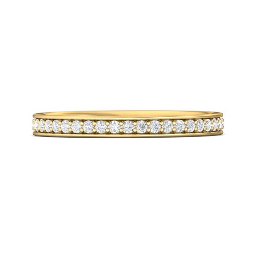FlyerFit&reg; 18K Yellow Gold Eternity Wedding Band