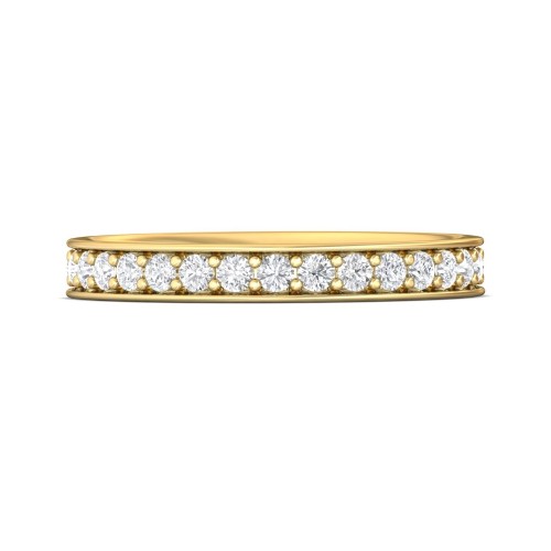 FlyerFit&reg; 14K Yellow Gold Eternity Wedding Band