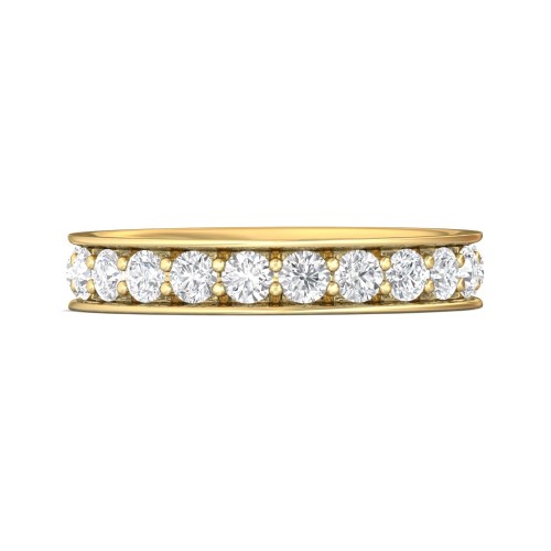 FlyerFit&reg; 14K Yellow Gold Eternity Wedding Band