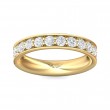 FlyerFit® 18K Yellow Gold Eternity Wedding Band