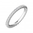 FlyerFit® 18K White Gold Eternity Wedding Band