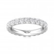FlyerFit® 18K White Gold Eternity Wedding Band