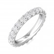 FlyerFit® 18K White Gold Eternity Wedding Band