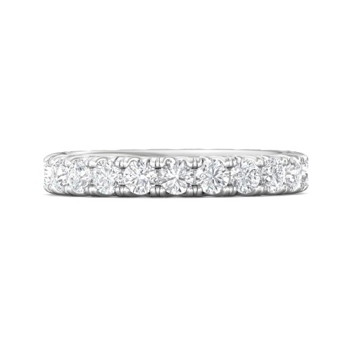 FlyerFit&reg; Platinum Micropave Cutdown Wedding Band