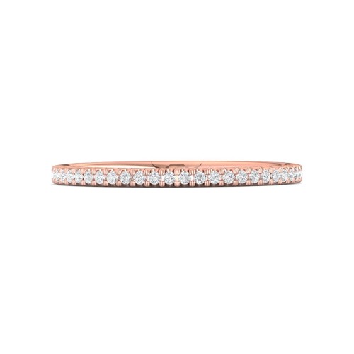 FlyerFit&reg; 14K Pink Gold Eternity Wedding Band
