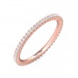 FlyerFit® 18K Pink Gold Eternity Wedding Band