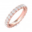 FlyerFit® 18K Pink Gold Eternity Wedding Band