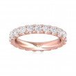 FlyerFit® 18K Pink Gold Micropave Cutdown Wedding Band