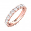 FlyerFit® 18K Pink Gold Micropave Cutdown Wedding Band